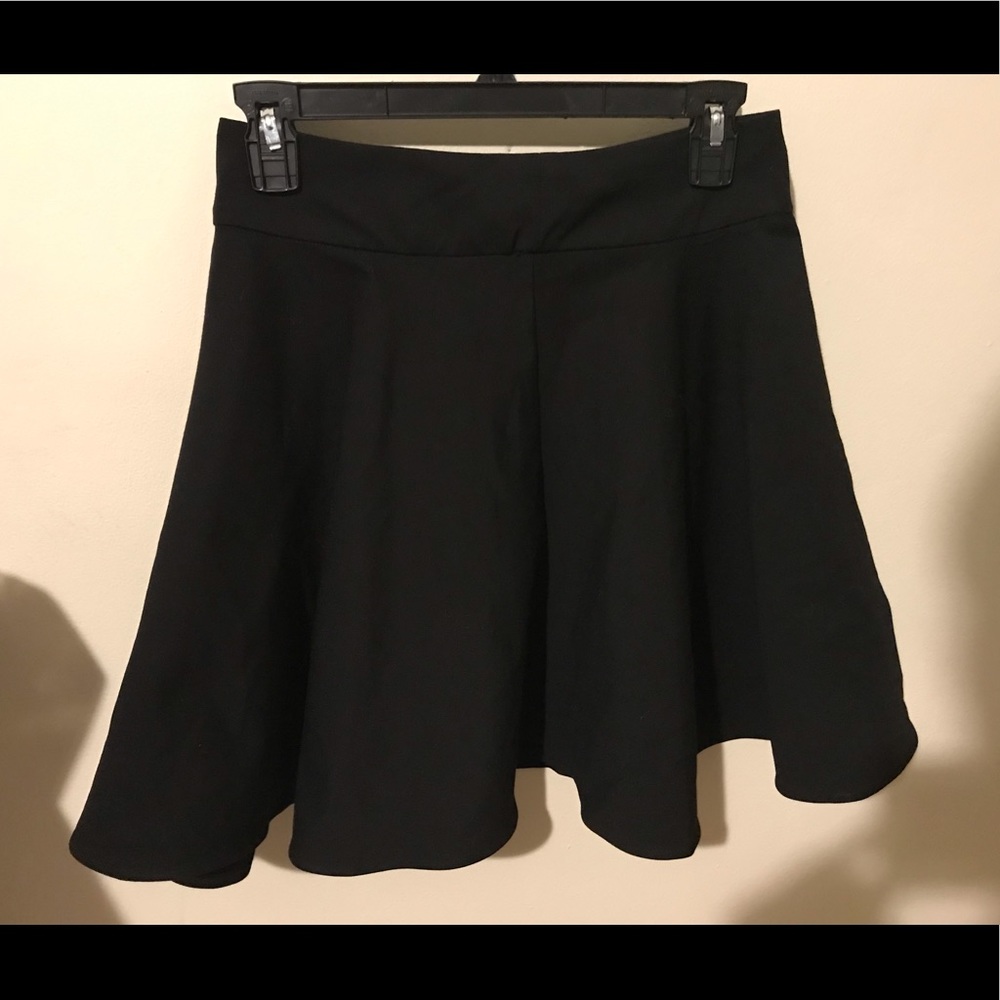 Black mini skirt